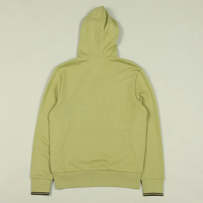 Fred Perry Tipped Hooded Sweatshirt - Sage Green-2